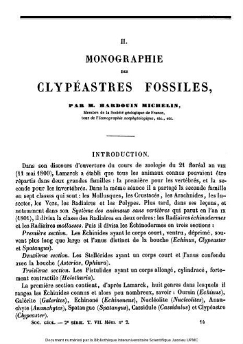 Monographie des clypéastres fossiles