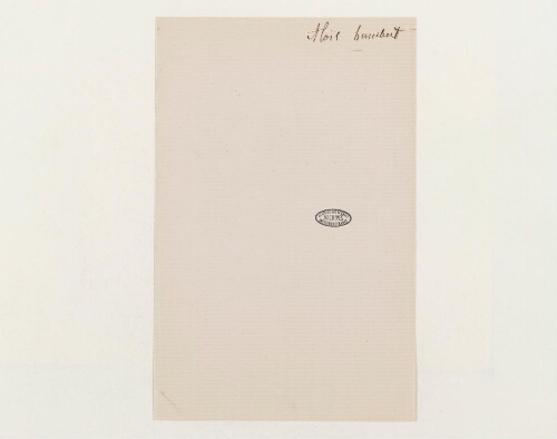 Correspondance d'Aloïs Humbert et Henri de Lacaze-Duthiers