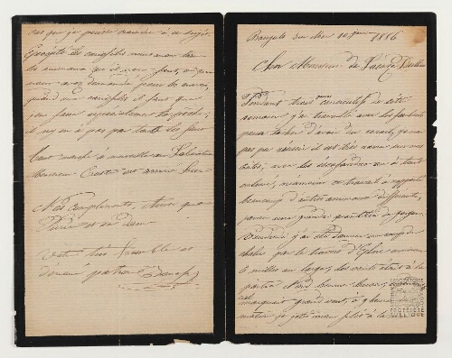 Correspondance de Bonafos et Henri de Lacaze-Duthiers