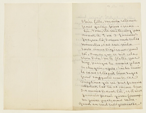 Lettre du 17 décembre 1867 de George Sand à Esther Lambert