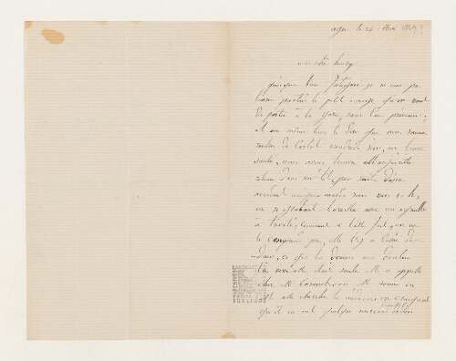 Correspondant non-identifié - 24 mai [1869]