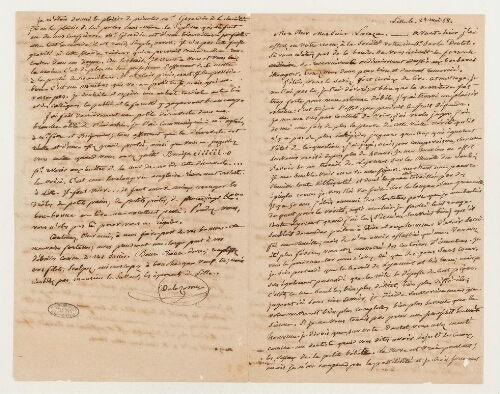 Correspondance de M. Delzenne et Henri de Lacaze-Duthiers