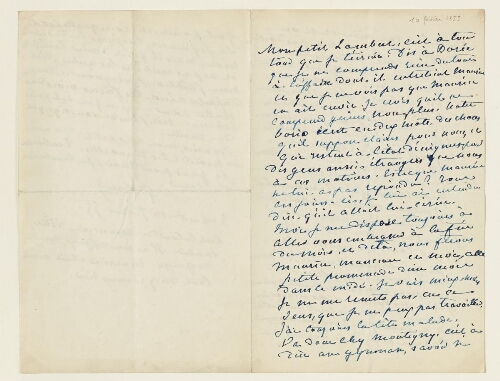 Lettre du 10 février 1855 de George Sand à Eugène Lambert