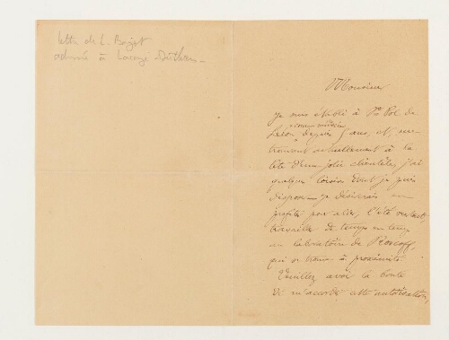 Correspondance de Louis Bagot et Henri de Lacaze-Duthiers