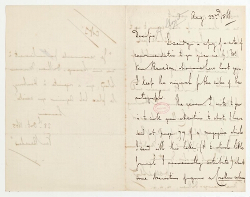 Correspondance de William-Alford Lloyd et Henri de Lacaze-Duthiers