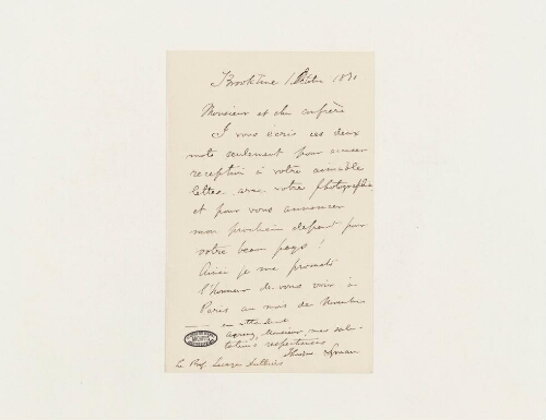 Correspondance de Théodore Syman et Henri de Lacaze-Duthiers