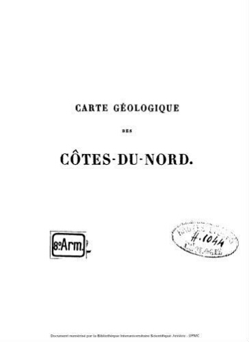 Carte géologique des Côtes-du-Nord