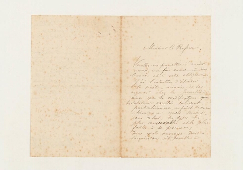 Correspondance de Pierre Parize et Henri de Lacaze-Duthiers