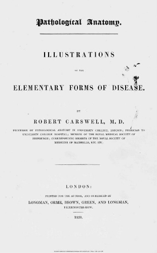 Illustrations of the elementary forms of disease