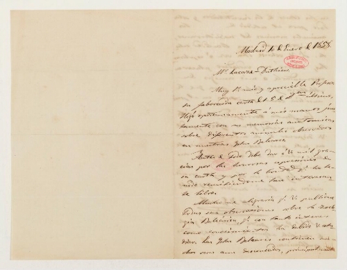 Correspondance de Mariano de la Paz Graells et Henri de Lacaze-Duthiers