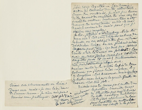 Lettre du [27] décembre 1852 de George Sand à Eugène Lambert