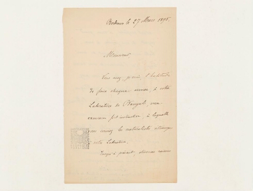 Correspondance de Louis Petit et Henri de Lacaze-Duthiers