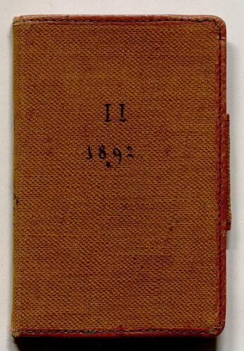 Carnet de notes de Lacaze-Duthiers - 1892, n° 2.