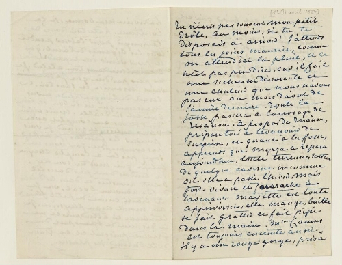 Lettre du [12] avril 1854 de George Sand à Eugène Lambert