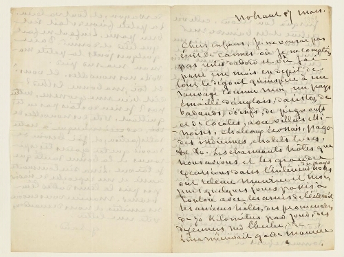 Lettre du 17 mars 1868 de George Sand à Eugène et Esther Lambert