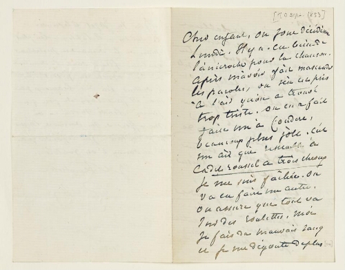 Lettre du 10 septembre 1853 de George Sand à Eugène Lambert