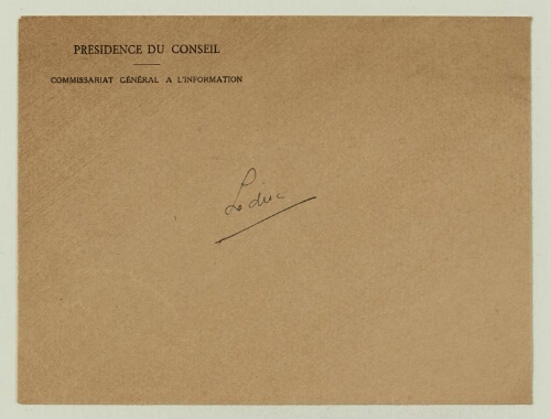 Correspondance adressée à la Revue de littérature comparée 1944