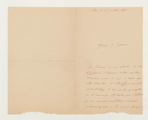 Correspondance d'A. Bonnabeaune et Henri de Lacaze-Duthiers