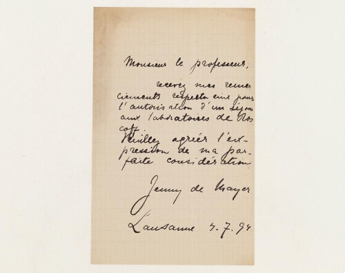 Correspondance de Charlotte de Mayer et Henri de Lacaze-Duthiers