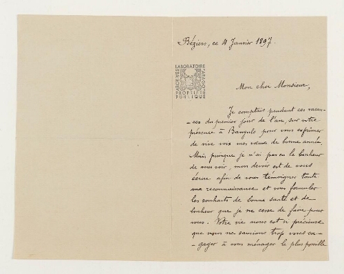 Correspondance de Bassol et Henri de Lacaze-Duthiers