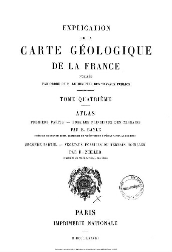 Explication de la Carte géologique de la France""