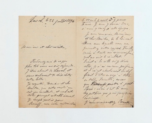 Correspondance d'Alphonse Labbé et Henri de Lacaze-Duthiers