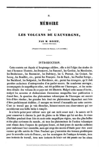 Mémoire sur les volcans de l'Auvergne : [Suivi de: Volcans d'Italie]