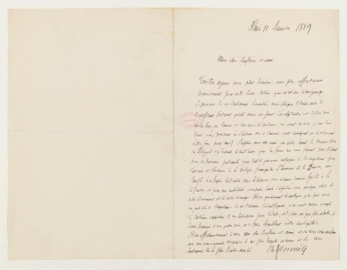 Correspondance de Charles Hermite et Henri de Lacaze-Duthiers