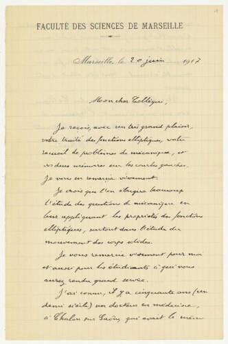 Correspondance de Léon Charve à Robert de Montessus de Ballore