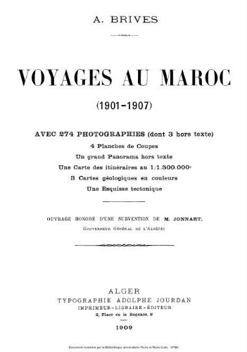 Voyages au Maroc (1901-1907)