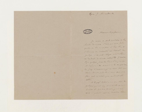 Correspondance de Charles Depéret et Henri de Lacaze-Duthiers