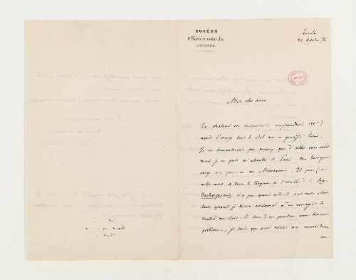 Correspondance de Joseph Decaisne et Henri de Lacaze-Duthiers