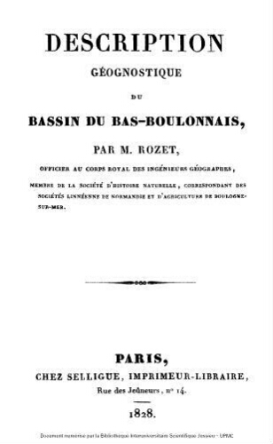 Description géognostique du bassin du Bas-Boulonnais
