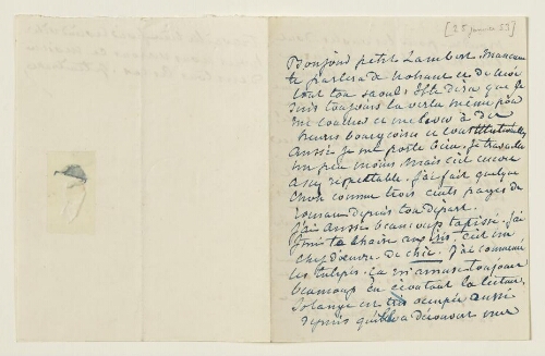 Lettre du 25 janvier 1853 de George Sand à Eugène Lambert