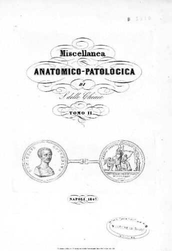 Miscellanea anatomico-patologica. Tomo II