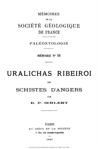 Uralichas ribeiroi des schistes d'Angers