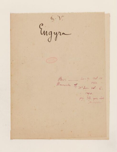 Études de spécimens - Eugyra : dessins d'étude anatomique, croquis, note, planche, lettre de George Stewardson Brady.