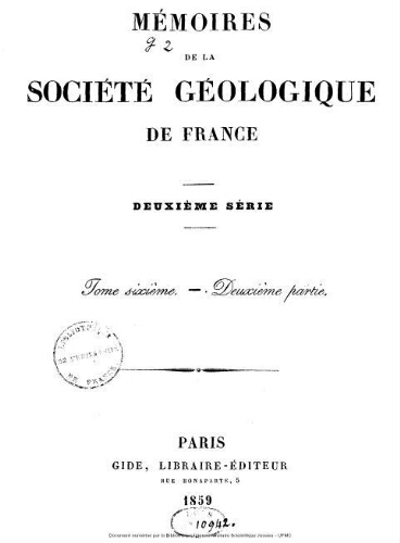 Paléontologie stratigraphique de l'infra-lias du département de la Cote-d'Or, suivi d'un aperçu paléontologique sur les mêmes assises dans le Rhône, l'Ardèche et l'Isère...