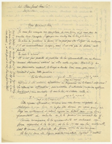 Correspondance de Robert de Montessus de Ballore à Giovanni Boccardi